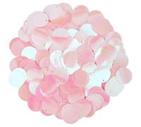 CABODYALS 380Pcs 20mm Flat Round Sequin Paillettes Assortment Glitter Pink Loose Plastic Pvc Iridescent Appliques Shiny Sequins Beads Bulk for Sewing Craft Diy Decor Embroidery Clothes Embellishment