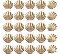 CABODYALS 38Pcs Gold Sea Shell Buttons Metal Shank Alloy Matte Light Irregular Shaped Delicate Replacement Craft Sparkle Button for Sewing Making Clothes Blazer Dresses Suit Shirts Jeans Decor Diy