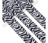 CABODYALS 4.3M 40mm Black White Elastic Band Zebra Printed Stretch Ribbon Vintage Print Stretchy Straps Woven Stripe Ribbons for Sewing Making Hairband Clothes Decorations Diy Craft Supply