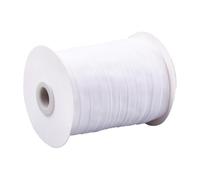 CABODYALS 45.72M 10mm White Crushed Velvet Ribbon Thin Trim Soft Vintage Single Face Fabric Ribbon Bundle Rolls with Spool for Sewing Making Package Wrapping Christmas Wedding Bouquets DIY Crafts