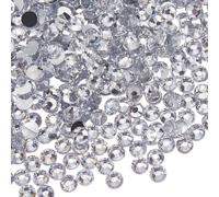 CABODYALS 4750Pcs 4MM Clear Resin Rhinestones Bulk Bedazzling Half Round Flatback Glue Fix Crystals Flat Back Rhinestone Gems Charms Stone Nail Decoration for Diy Craft Clothe Bag Shoes Wedding Decor