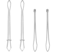 CABODYALS 4Pcs 2 Styles Draw String Clip Sewing Tool Bodkin Drawstring Threader Set Metal Elastic Diy Rope Threaders Easy Quick Pull Insert String Puller Accessory for Hoodies Shorts Sweatpants