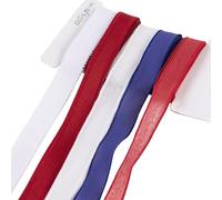 CABODYALS 5 Colors 13.71M Red White Blue Premium Ribbon Independence Day Wired Edge Ribbon Fabric Patriotic Flags 4th of July Patriot's Labor Day Ribbons for DIY Crafts Party Garland Decorations