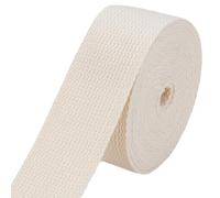 CABODYALS 5M 38mm Beige Heavy Cotton Ribbon Polycotton High Density Webbing Plain Weave Straps Ribbons for Sewing Making Bag Backpacks Strap Hammocks Outdoor Supplies Diy Craft Supply