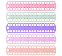 CABODYALS 5Pcs 5 Colors Embroidery Floss Plastic Bobbins Cross Stitch Thread Holder Storage Shelf Card Keeper Winding Plate Board Organizer Tools for Diy Craft Sewing Needlework Accessories