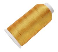 CABODYALS 640M Metallic Gold Embroidery Thread Nylon Machine Kniting Floss Friendship Bracelet Cross Stitch Embroidered Spool String for Sewing Making Art Jewelry Computerized Decoration Diy