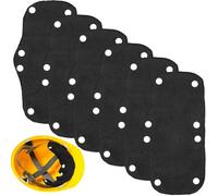 CABODYALS 6Pcs Black Washable Hard Hat Sweat Bands Helmet Sweatband Reusable Hardhat SweatbandsLiner Band Snap On Sweat Absorbing Liners Pads for Hard Hat Helmet Accessories Replacement