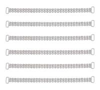 CABODYALS 6Pcs Silver 2 Row Rhinestone Bikini Connectors Sparkle Resin Crystal Bra Swimwear Buckle Chains Glitter Jewelry Shoulder Lingerie Strap Clips Links for Women Swimming Wear Accessories Decor