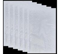 CABODYALS 6pcs White Iron on Rhinestone Transfer Sheets Flat Round Glitter Clear Crystal Hot Melt Transfers Sparkle Appliques Hot Fix Rhinestones Decal Patches for Clothing Shirts Pants Diy Crafts