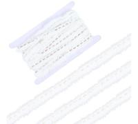 CABODYALS 8.23M 15mm White Fluffy Braid Trim Fuzzy Lace Ribbon Faux Fur Fabric Woven Strips Soft Shaggy Polyester Furry Trimming for Sewing Making Clothing Accessories Home Party Decor Diy Craft