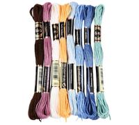 CABODYALS 8 Skeins 6 Strands Variegated Embroidery Floss Gradient Cross Stitch Thread Polyester Friendship Bracelet String Yarn Bracelets Threads for Hand Sewing Knitting Crafts Crochet Stitching