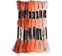 CABODYALS 8 Skeins 64M 6 Ply Variegated Cross Stitch Floss Gradient Friendship Bracelet String Colourful Polyester Embroidery Threads Yarn Bulk for Sewing Making Jewellery Needlecraft Knitting Diy