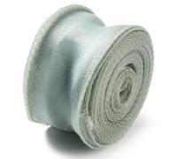 CABODYALS 9.14M 40mm Green Shimmer Organza Ribbon Sheer Pleated Trimming Transparent Glitter Tulle Fabric Fishtail Iridescent Ribbons for Sewing Making Bows Diy Crafts Gift Wrapping Invitions Bouquets