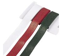 CABODYALS 9 Yards 25mm Holiday Ribbon Wired Red Christmas Satin Ribbon Xmas White And Green Color Winter Grosgrain Satin Ribbon for Gift Wrapping Wedding Invitations Bouquets Christmas Diy Supplies
