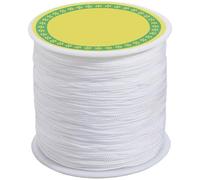 CABODYALS 90M White Handwork Woven Rope Chinese Knotting Weave Cord Friendship Bracelets String Braiding Durable Nylon Thread for Sewing Making Jewelry Necklaces Clothing Decor Diy Crafts Supply