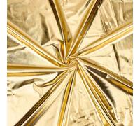 CABODYALS 91CM Gold Metallic Stretch Fabric Foil Shiny Sparkly Spandex Polyester 4 Way Stretchy Satin Fabric by The Yard for Sewing Making Halloween Party Costumes Dress Cosplay Swimsuit Decoration
