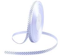 CABODYALS 91M 10mm White Black Polka Dot Satin Ribbon Elegant Vintage Dots Pattern Polyester Classic Wrap Ribbons Roll for Sewing Making Gift Wrapping Floral Bows Wedding Party Xmas Decor DIY Craft
