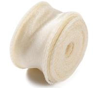 CABODYALS About 9.14M 1 1/2 Inch Beige Sheer Ribbon Glitter Organza Transparent Ribbon Iridescent Fishtail Mesh Soft Solid Fabric Ribbons for Sewing Making Weddings Bouquets Gift Wrapping Supply