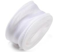 CABODYALS About 9.14M 1 1/2 Inch White Organza Transparent Ribbon Fishtail Iridescent Solid Fabric Ribbon Soft Sheer Mesh Glitter Ribbons Bulk for Sewing Making Crafts Bouquet DIY Project Supply