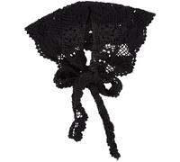 CABODYALS Black Crochet Floral Scarf Knit Bandana Head Kerchief Hair Wraps Vintage Lace Flower Pattern Hollow Out Shawls False Collars Scarves for Women Costume Accessories Decor Hair Styling