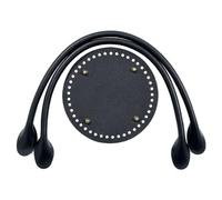 CABODYALS Black Pu Leather Handbag Replacement Handles Knitting Round Crochet Insert Bag Kit Cushion Base Bottom Short Strap for Diy Purse Crossbody Totes Shoulder Bag Backpack Crafts Making Beginners