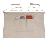 CABODYALS Brown Waist Half Apron With Pockets Tan Utility Work Cotton Fabric Rectangle Cloth Adjustable Polyester Aprons for Home Kitchen Cooking Garden Artist Craft Restaurant Waitress Waiter Server