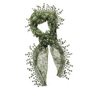 CABODYALS Olive Green Lace Scarf Head Wrap Vintage Soft Triangle Hairband Flower Pattern Sheer Fabric Floral Edging Trim Polyester Cloth Headbands for Women Hair Accessories Party Wedding Decoration
