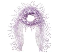 CABODYALS Purple Lace Scarf Head Wrap Vintage Soft Triangle Scarves Hairband Flower Pattern Sheer Fabric Floral Edging Trim Polyester Cloth Headbands for Women Hair Accessories Party Wedding