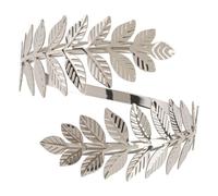 CABODYALS Silver Leaf Arm Cuff Bracelet Tree Alloy Metal Open Upper Arms Bands Swirl Armlet Armband Adjustable Chunky Wrap Bracelets for Women Jewellery Wedding Accessories Summer Beach Birthday Gift