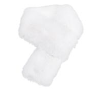 CABODYALS White Faux Fur Fox Scarf Removable Plush Warm Fabric False Collar Soft Wide Thick Fuzzy Shawl Fluffy Vintage Long Neck Scarves for Women Winter Spring Fall Coats Costumes Dresses Accessories
