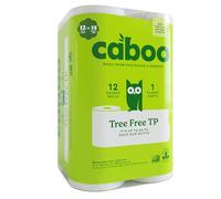 Caboo Bamboo Bath Tissue Tree-Free Paper Product | Organic Bamboo and Sugarcane Pulp | Big 3-Ply Unscented Toilet Paper Double Rolls | 100% Sustainable and Organic | 200 Sheets Per Roll | 12 Pack
