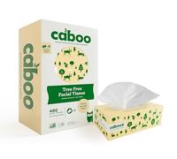 Caboo Tree Free Facial Tissue Paper, Tree Free, Eco Friendly 3 Ply Tissue Flat Box - 120 Sheets Per Box, Total of 4 Boxes, 480 Total Tissues