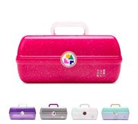 Caboodles On-The-Go Girl - Shooting Star | Cosmetic Organizer, Make-up & Accessory Case, Deep Pink Sparkle