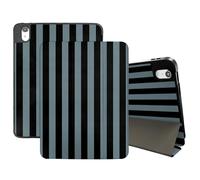 Cabreche Compatible with iPad (A16) 11th Generation 11 Inch 2025,10th Generation Case 2022 Compatible with iPad 10.9 Inch Case Pencil Holder Auto Sleep/Wake Striped Dot Cute Women Girls-Black Gray