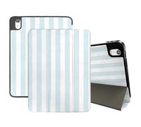 Cabreche Compatible with iPad (A16) 11th Generation 11 Inch 2025,10th Generation Case 2022 Compatible with iPad 10.9 Inch Case Pencil Holder Auto Sleep/Wake Striped Dot Cute Women Girls-Light Blue
