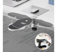 CABTE Computer Arm Rest for Desk,180° Adjustable Rotating Ergonomics Desk Extender Tray,90° Foldable Arm Wrist Rest Shelf, Elbow Arm Support Rest Holder for Home and Office (White)