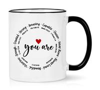 Cabtnca Christian Gifts for Women, You Are Amazing Coffee Mugs, Religious Inspirational Spiritual Faith Gifts, Birthday Christmas Gift for Friends Coworkers, 11Oz
