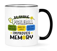 Cabtnca Pickleball Gifts for Women Men, Pickleball Mug, Pickle Ball Gifts Women, Playing Pickleball Improves Memory, Gifts for Pickleball Lovers, Pickleball Accessories Funny, 11 Oz