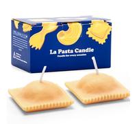CabyGift 2-Pack Ravioli Pasta Candle, Funny White Elephant Gifts