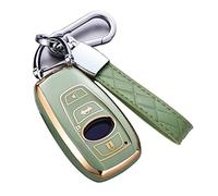Cacacar for Subaru Forester Outback Key Fob Cover with Keychain, for Forester Outback BRZ Legacy CrossTrek Premium Soft TPU 360 Degree Protection Key Case Remote Key Holder (Size B-Green)