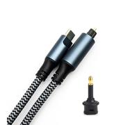 CACACOL C-TOSLINK USB C to Toslink Optical Cable Opt Male Type-C to Digital Optical Fiber Optic Audio Interface Female Adapter Wire Toslink Cord for Smartphone Tablet Laptop etc. (1.8 Meter - 6 ft)