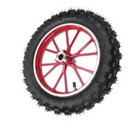 CaCaCook 2.5-10 Wheel Hub Tire, Rubber Wear Metal Structure, Front Wheel, Fitment for Small Off Road Motorcycles, Specifically Designed (Red)