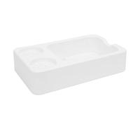 CaCaCook ABS Coffee Knock Box Organizer, Store 51mm 53mm 58mm Portafilter Distributor Tamper, Easy Disassembly for, Coffee Knock Box Station (White)