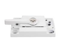 CaCaCook Casement Window Sash Lock, Enhanced Security, Cam Hook Design, Anti Pry, Sturdy Construction, for Sliding Window Sash Lock, with Zinc Alloy Aluminum Alloy Cam Type (White)
