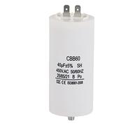 CaCaCook CBB60 Capacitor 450VAC 50/60Hz 25/70/21 12 * 5 * 5 Round Aluminium, Plastic 40μF 10% Tolerance Electrolytic Capacitor for Washing Machine
