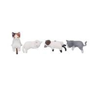 CaCaCook Cute Cat Figurines Car Dashboard Decor, Anime Decoration Resin Mini Funny Automotive Interior Mini for Party, Home or Garden