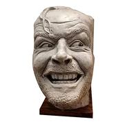 CaCaCook Luminous Bookends Sculpture - Library Here?s Johnny Sculpture Resin Desktop Bookend Ornament (White)