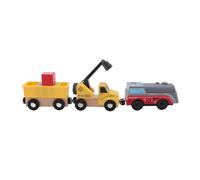CaCaCook Toddler Car Toys Car Toy Set with Electric Function, Compatible with for Thomas Series, Made From Beechwood, ABS