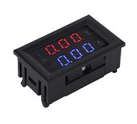 CaCaCook Voltage Current Meter, Digital Voltmeter Ammeter LED Screen, Voltage Current Meter Amp Detector for Batteries, Solar Panels, 0.0V-100V, with Railway, Motorcycles (100A with Diverter)