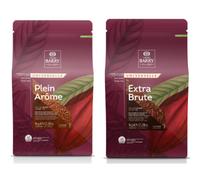 Cacao Barry Extra Brute & Plein Ar?me Cocoa Powder Bundle ? 2 x 1kg Premium Baking Cocoa Callebaut